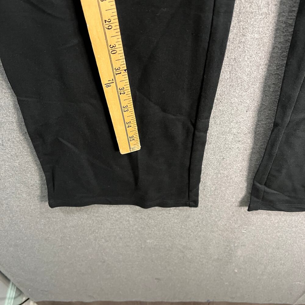 Sport Savvy Regular French Terry Bootcut Pant w/ Wide Waistband Black, Large - Picture 4 of 8